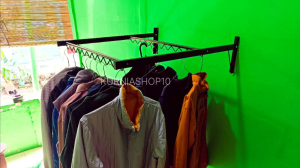 Jemuran Baju Lipat Dinding Minimalis Ukuran 75cm Kuat & Kokoh