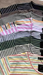 Premium stripe cotton MNG ladies T-shirt.
