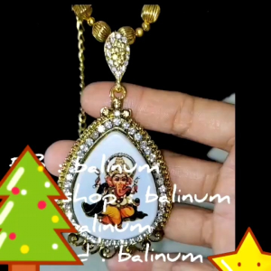 balinum เซตสร้อยคอต่างหูแฮนด์เมด งานอินเดียเนปาล สร้อยคอลูกปืน สร้อยพระพิฆเนศ จี้ประดับหินเนปาล สไตล์โบฮีเมียนแอนทีค