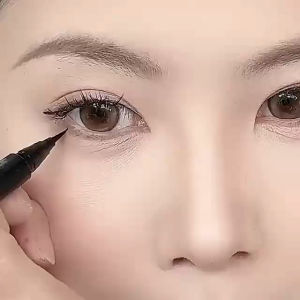 LOWER EYELASH STAMP MAKEUP PROFESSIONAL DUAl-ENDED WATERPROOF + EYELINER PEN Cop bulu mata bawah kalis air penggaris mata