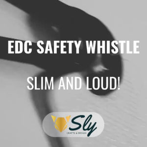 EDC Slim Whistle with Carabiner | Compact Emergency Survival Keychain Tool