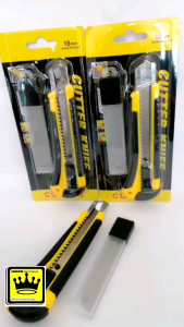 1 SET CUTTER KNIFE WITH 3PCS CUTTER BLADE 18mm