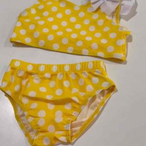 [0-5th] BIKINI ANAK BAYI PEREMPUAN IMPORT YELLOW POLKADOT BAJU RENANG BABY GIRL