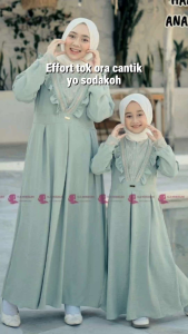 GAMIS COUPLE IBU ANAK YASMIN CRINKLE AIRFLOW PREMIUM