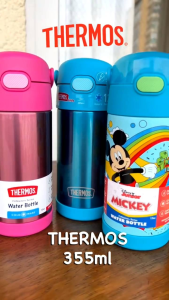 THERMOS FUNTAINER 12 Ounce Stainless Steel Vacuum Insulated Kids Straw Water Bottle Disney Mickey Mouse