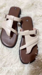 Dép Lê xỏ ngón mẫu hè 2025 quai da mềm êm đế trống trơn