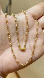 US 10k gold necklace (3mm balls)