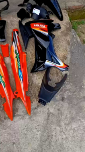 Cover Body Fullset Halus Kasar Yamaha Jupiter Z Lama Old 2003 s/d 2005 Warna Hitam Orange