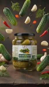 Dưa Bao Tử Muối TMI Foods Công Nghệ Nga 720g - Dưa Chuột Muối Giòn Ngon Chuẩn Vị Nga [Hàng Chính Hãng]
