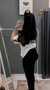 Legging HW wanita/Legging lembut/legging panjang/legging tebal/HW hitam lembut panjang putih