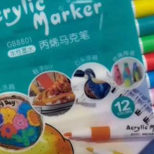 Acrylic Paint Marker Pen  waterproof paint pens black paper pens Ceramic Rock Glass Porcelain Mug Wood Fabric Canvas Painting Children Diy Painting Acrylic Marker