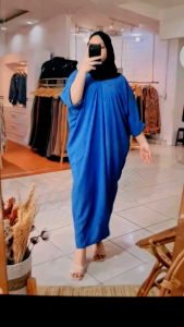 Dredd raya aisyah  ziip depan bahan crinkle