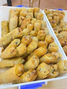 Vỏ bánh tráng bò bía đậu xanh 20 cm 100 lá bánh dùng làm các món nem chả giò hoặc bò bía ngọt vừng dừa