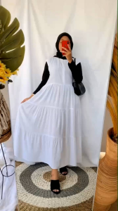Inner Dres Gamis Tanpa Lengan Maxi Dres Jumbo