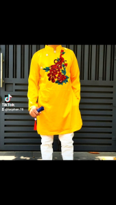 áo dài cách tân chất vải lụa mờ