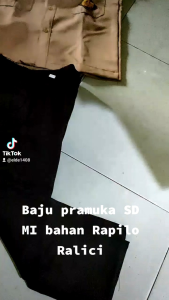 Setelan Pramuka Penggalang Tangan Pendek Laki Laki Bahan Rapilo