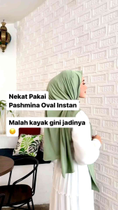 Pashmina Oval Inner Nutup Dada Pashmina Instan Jersey Oval Inner