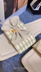 Sandal Selop Zara Flat Pita Kecil Cantik Trendy Sandal Wanita Kekinian Kode SM14