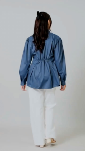 Kemeja Basic Wanita Bahan Toyobo - Sherin Blouse Atasan Wanita