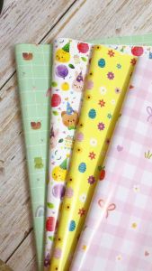 (Set 10 tờ) Giấy gói quà hoạ tiết khổ lớn 70x51cm