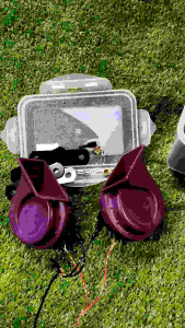 Cặp kèn sên kèn ốc cho ô tô xe máy nhại kèn 12v 24v âm thanh lớn tím