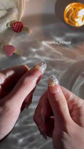 Pakai Kuku Handmade Penuh - Siri Bunga 11 - Dilengkapi dengan Kit Alat / 100% Handmade Wearable Nails - Flower Series 11 - Comes with Tool Kit