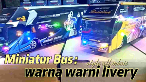 miniatur bus req foto dan nama