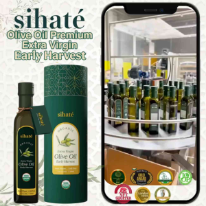 Sihate Organic Extra Virgin Olive Oil Early Harvest 250ml - USDA Organic 250ml Early Harvest Groceries > Food Staples & Cooking Essentials > Oil > Olive Oil