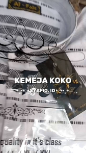 KEMEJA KOKO PUTIH BAHAN KATUN MADINAH