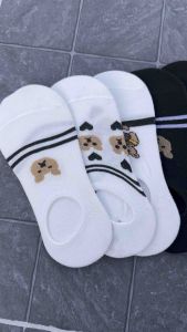 ถุงเท้าข้อสั้น ผ้าฝ้าย ลายการ์ตูนน่ารัก สไตล์เกาหลี ไซส์ผู้ใหญ่ (1 เซ็ต 10คู่)