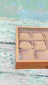 Kotak Penyimpanan Jam Tangan Storage Organizer Watch Box 12 Grid - SKW154-FG - Brown