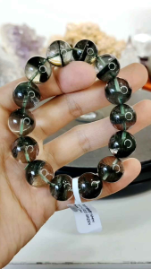 Natural Brazil High Grade Green Phantom Jewelry Bowl Crystal Beads Bracelet GJP01