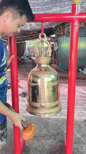 ระฆังทองเหลือง 5กำ(15นิ้ว) พร้อมขาตั้ง+แถมมฟรีไม้ตี ส่งฟรีทั่วประเทศ✅