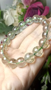 High Grade Natural Crystal Green Super Seven 11mm/Green Tourmaline Rutilated Bracelet 高货纯天然水晶绿超七绿碧玺发手串 11mm