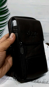 Dompet HP Selempang Pria Kulit Asli Tas HP Pinggang Kulit