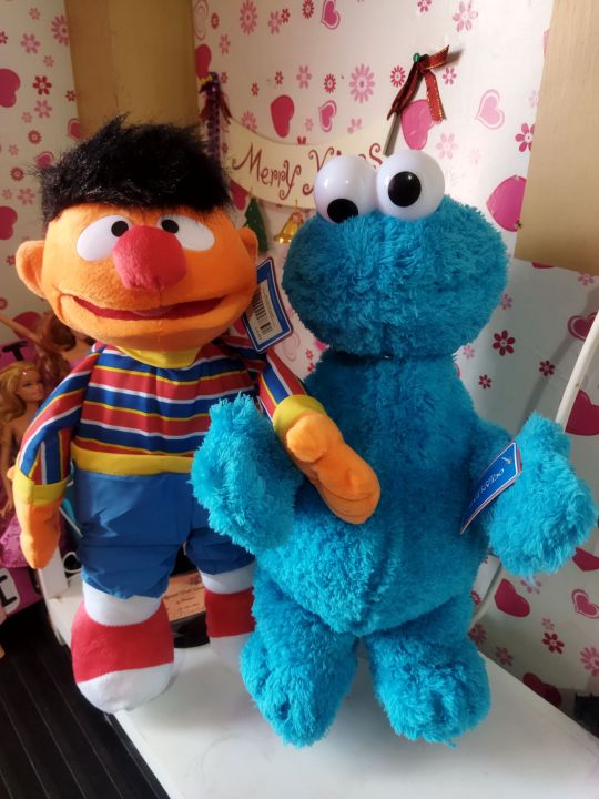 Original Ocean Park Sesame Street Monster Cookie and Ernie Plush