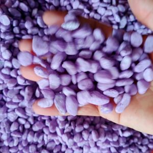 New batu warna ungu 1kg batu warna warni aquarium aquascape pot taman dekorasi hiasan rumah murah batu kerikil warna warni