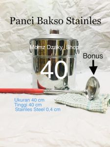 Dandang Bakso 40 cm / Panci Bakso Stainles / Dandang Bakso Malang / Panci Kukus / Tong Bakso / Gentong Bakso / Dandang / Bisa Bayar Ditempat ( COD ) / Panci