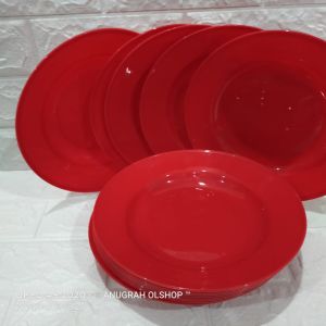 piring makan cantik warna warni 23 cm lusinan