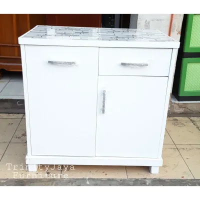 Meja Dapur Bisa Untuk Kompor Piring Serbaguna 2Pintu/trinityjayafurniture