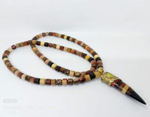 kalung kombinasi kayu bertuah terbaru liontin pakek alpaka