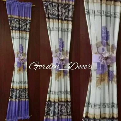 Gorden ikat bunga/hordeng pita transparan/horden Siang