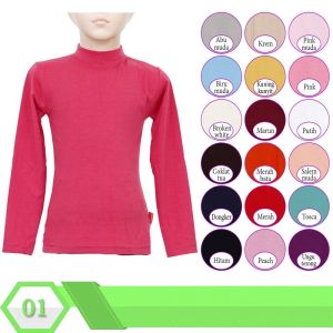 Manset anak kerah tinggi usia 3-8th bahan COTTON SPANDEK(melar) bisa COD