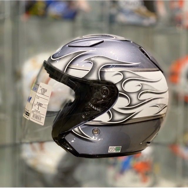 Shoei Jstream Flest Grey Grey Open Face Helmet One Size Shoei Jstream Flest Grey Grey Open Face Helmet One Size