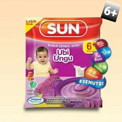 Sun Bubur Sereal Susu Ubi Ungu 8 Sachet x 20 Gr