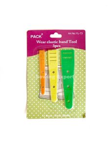 Satu Set 3pcs Alat Pasang Karet Menjahit / Elastic Band Tool