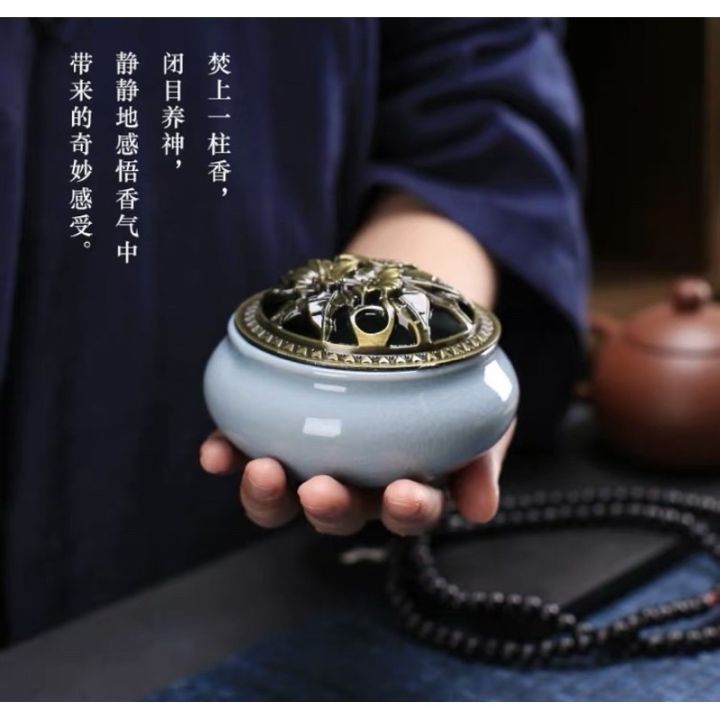 《offer》陶瓷炉 塔香炉 熏香炉 盘香炉-Incense burner💢💢(FREE)送一个防火棉和葫芦插座💢💢 | Lazada ...