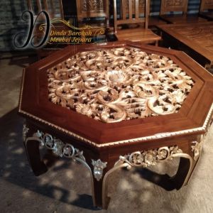 MEJA TAMU JATI UKIR JEPARA MEJA KOPI JATI UKIR BERKUALITAS