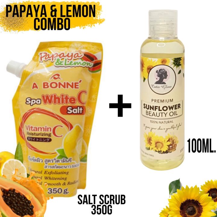 Abonne Scrub Papaya & Lemon With Sunflower oil Set Lazada PH