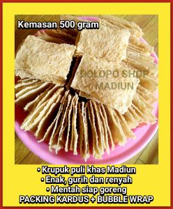 500 Gram Krupuk Puli Kerupuk Beras Kerupuk Gendar Mentah Asli Madiun Jawa Timur